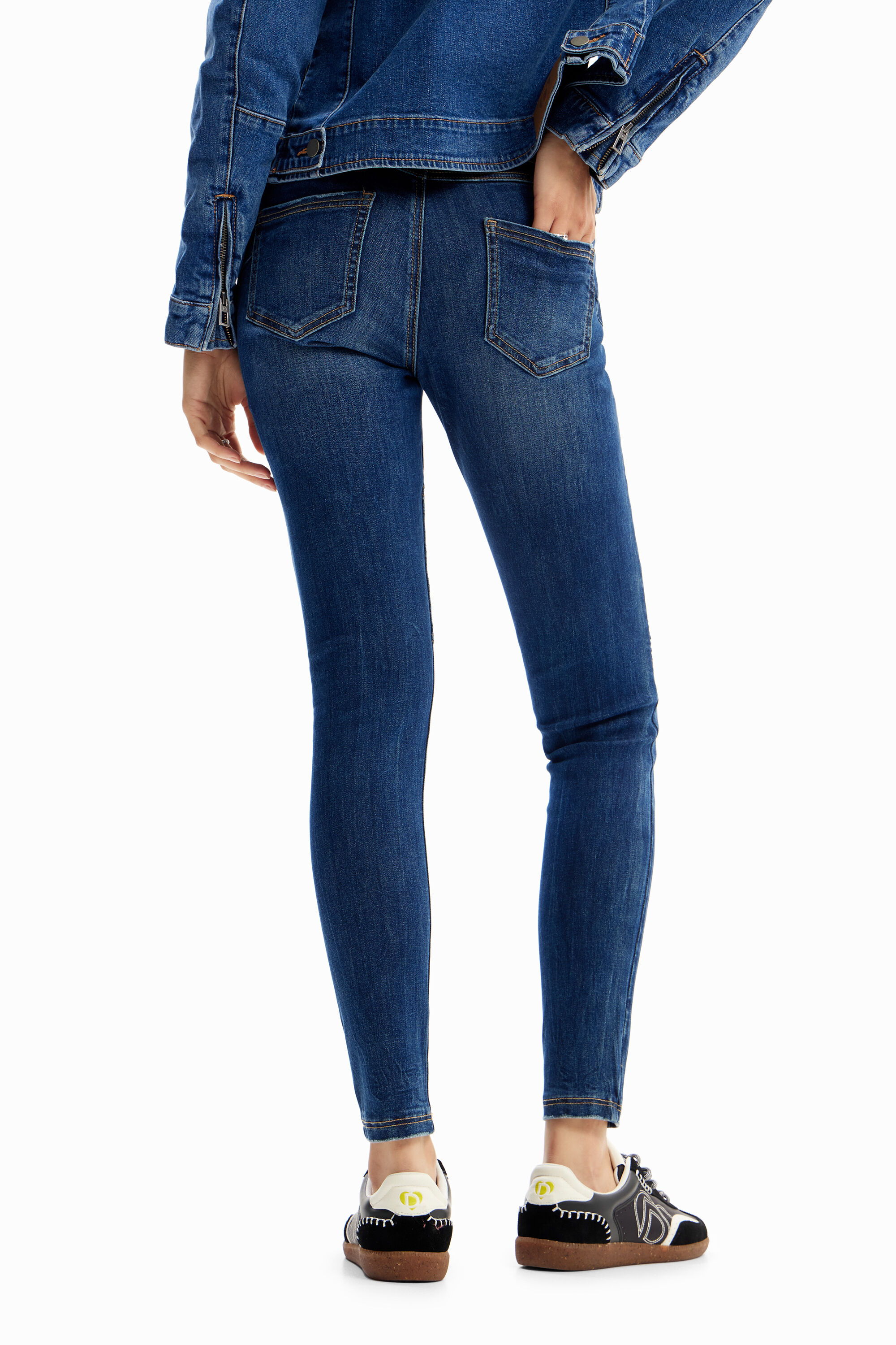Biker outlet slim jeans