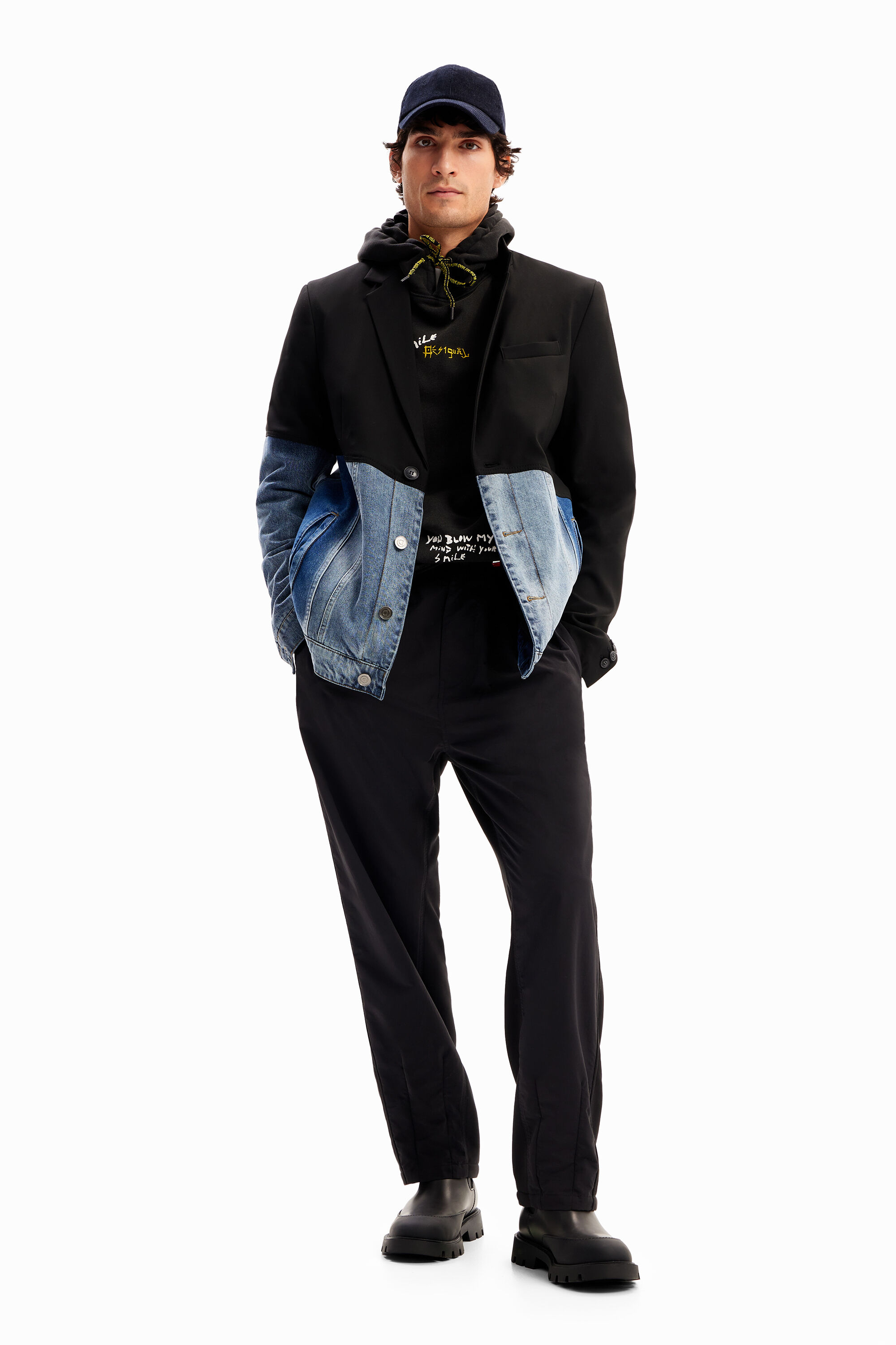 Chemise bi top matiere jean