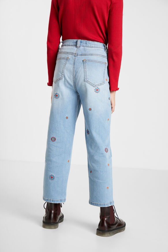 Mum fit embroidered jeans | Desigual