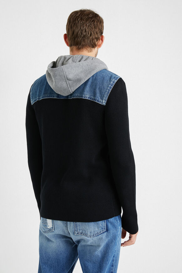 Bimaterial hooded sweatshirt | Desigual