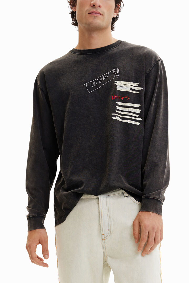 Long-sleeve oversize T-shirt | Desigual