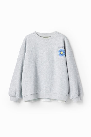 Oversize-Sweatshirt mit Blumenmotiv | Desigual