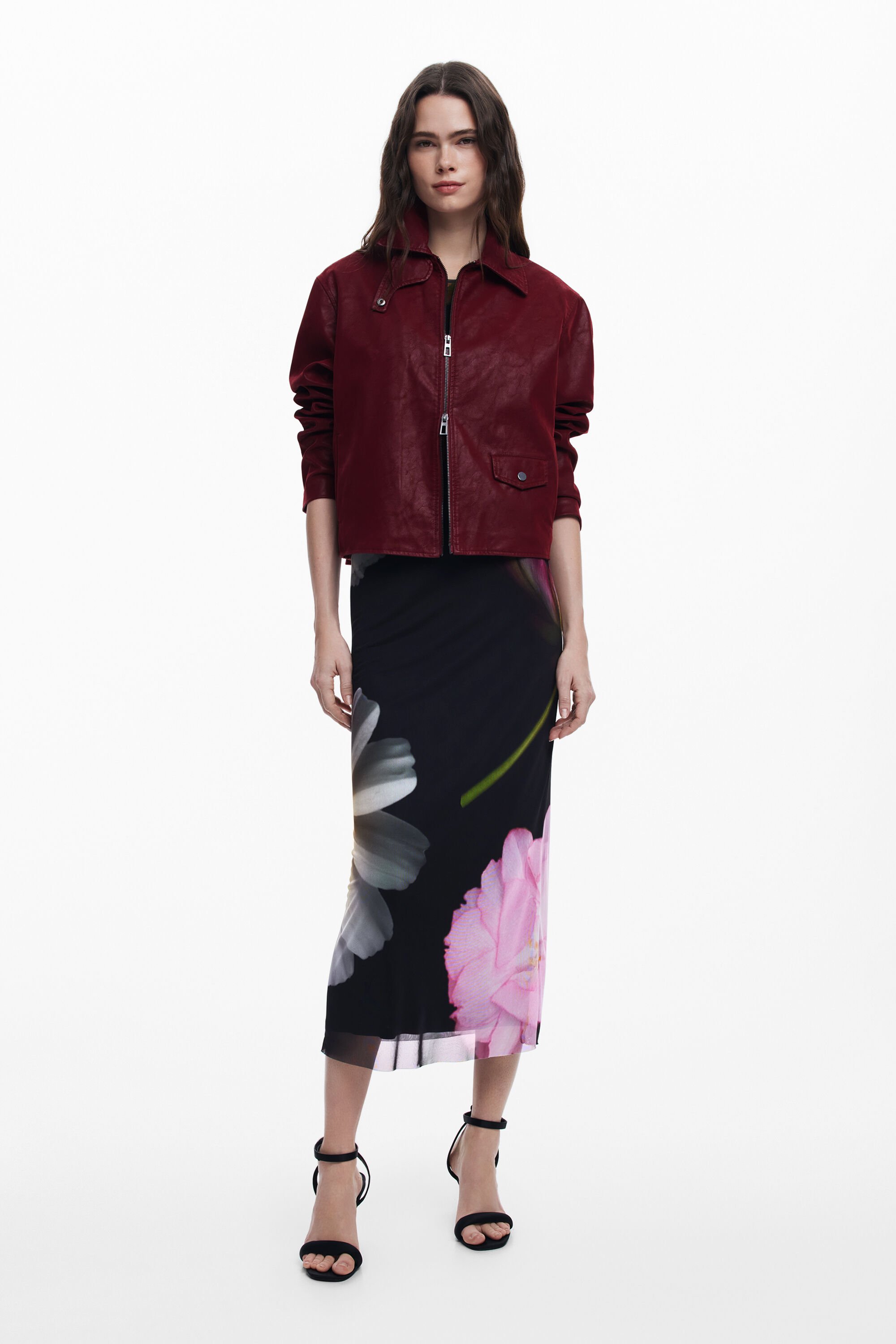 ありさDesigual  ライダースジャケット レディース白　44 レディースライダースジャケット | Desigual
