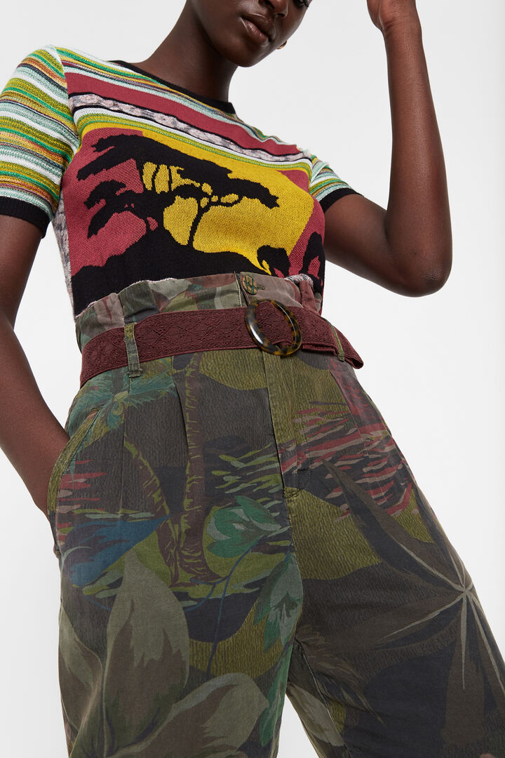 Floral Tencel™ cargo trousers | Desigual