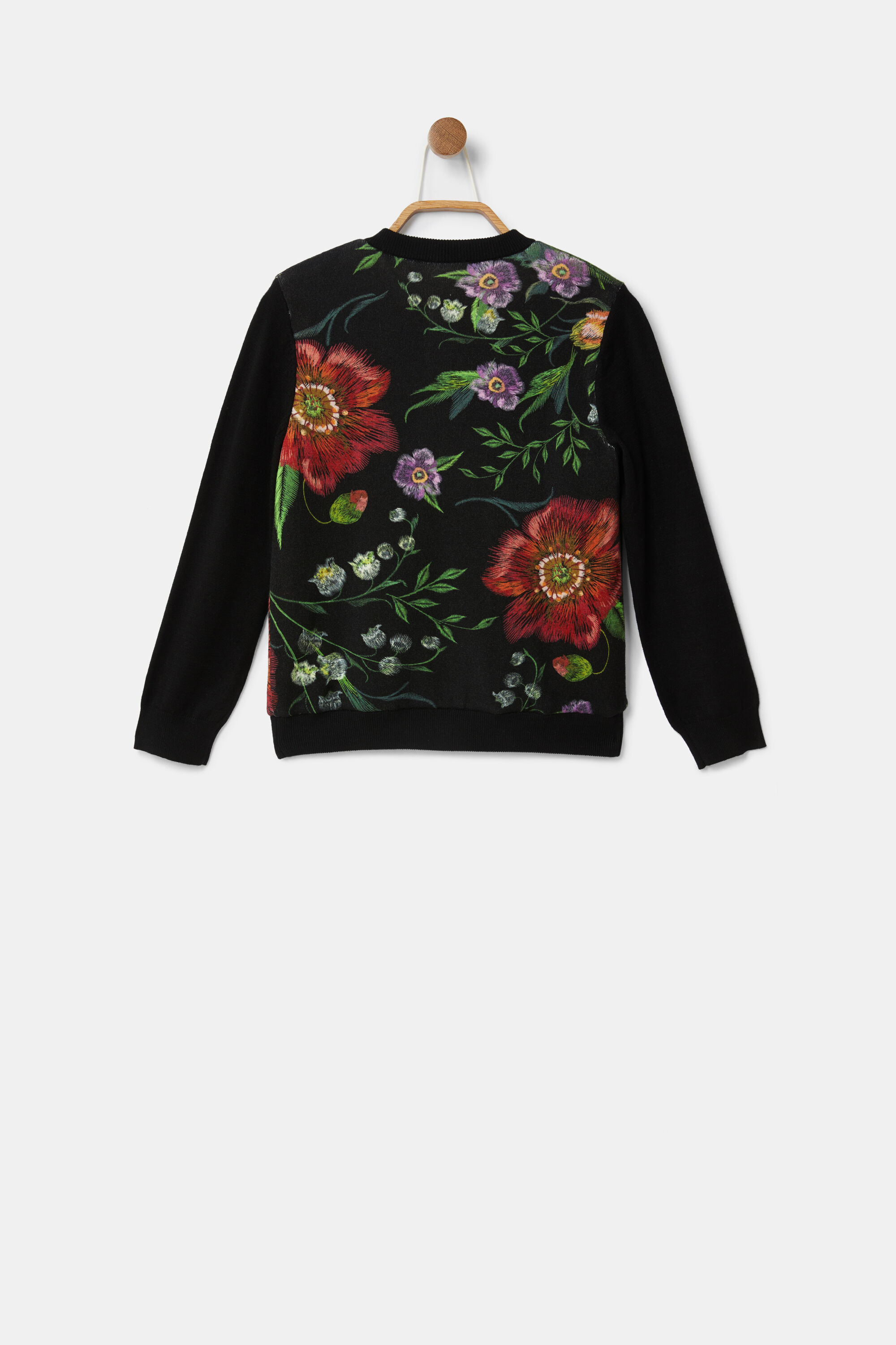 Desigual ネイビー 花柄刺繍 ジャケット 38 - メルカリ