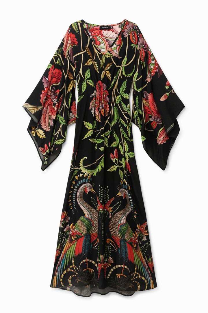 Vestido comprido loose manga larga 3/4 | Desigual