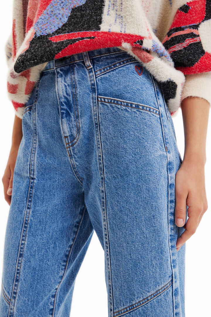 Vaqueros Mom costuras | Desigual