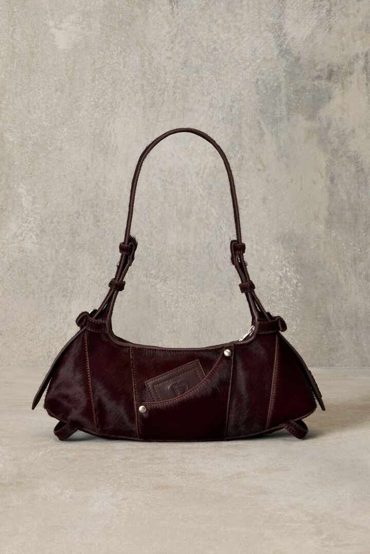 Medium leather bag zippers studio | Desigual