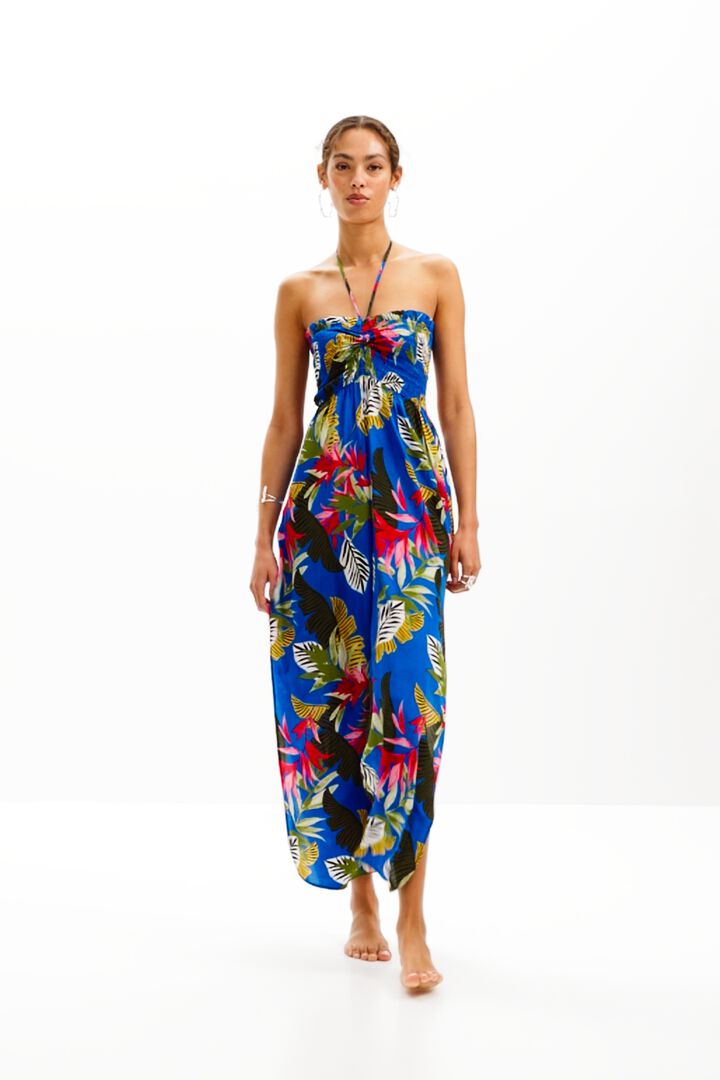 Tropical halter neck jumpsuit | Desigual