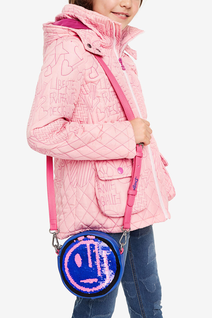 Reversible sequins round bag | Desigual