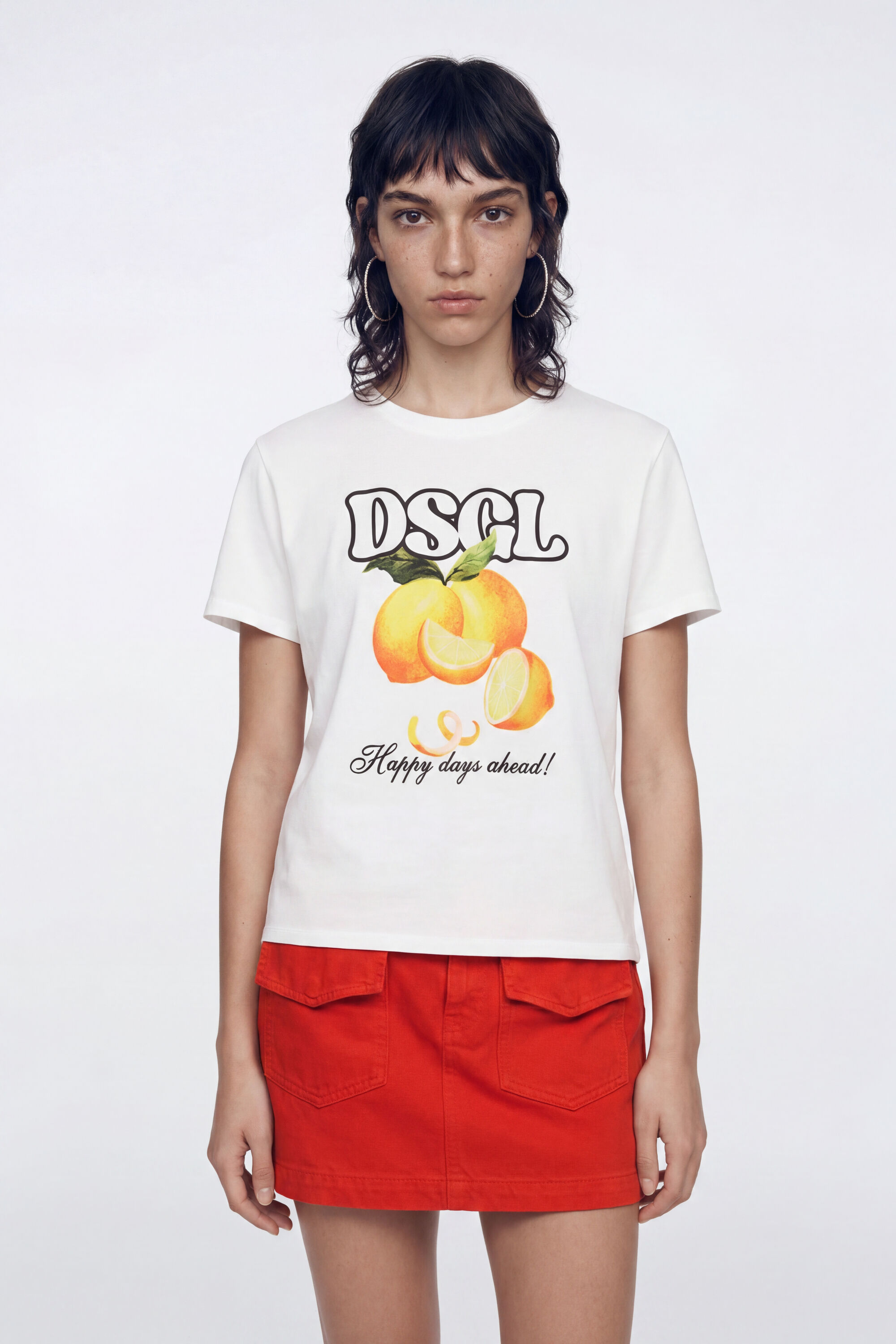 Desigual, Maglietta, Cotone, Bianco