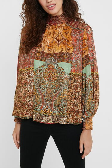 Moroccan print Lurex blouse | Desigual