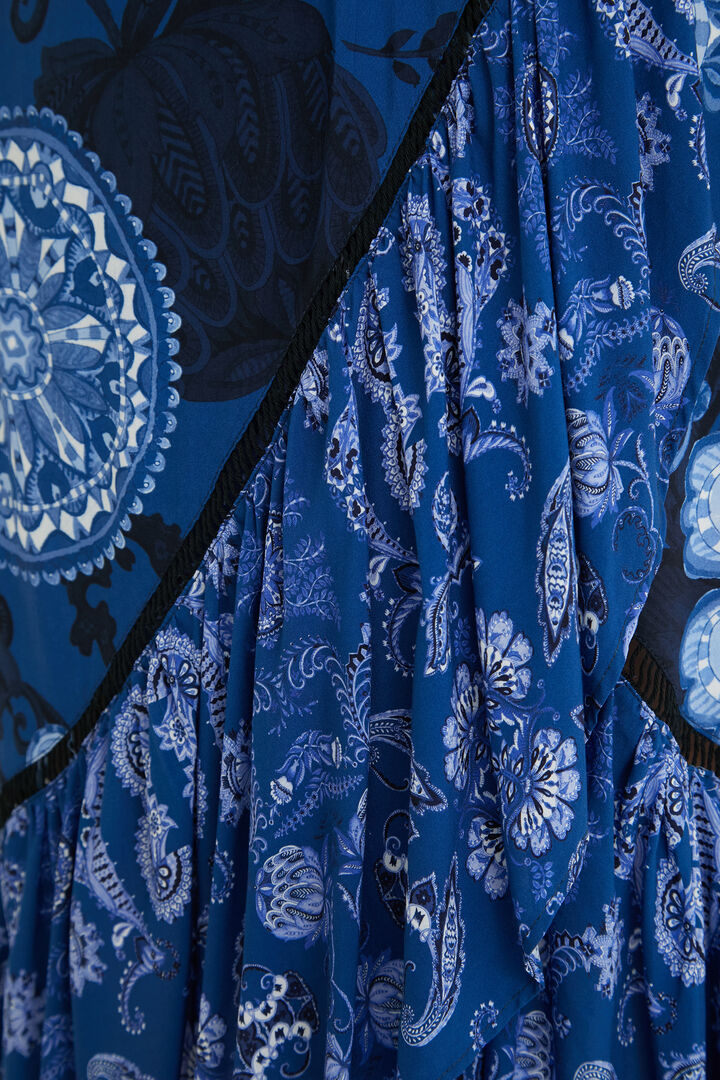 Falda larga volantes paisley | Desigual