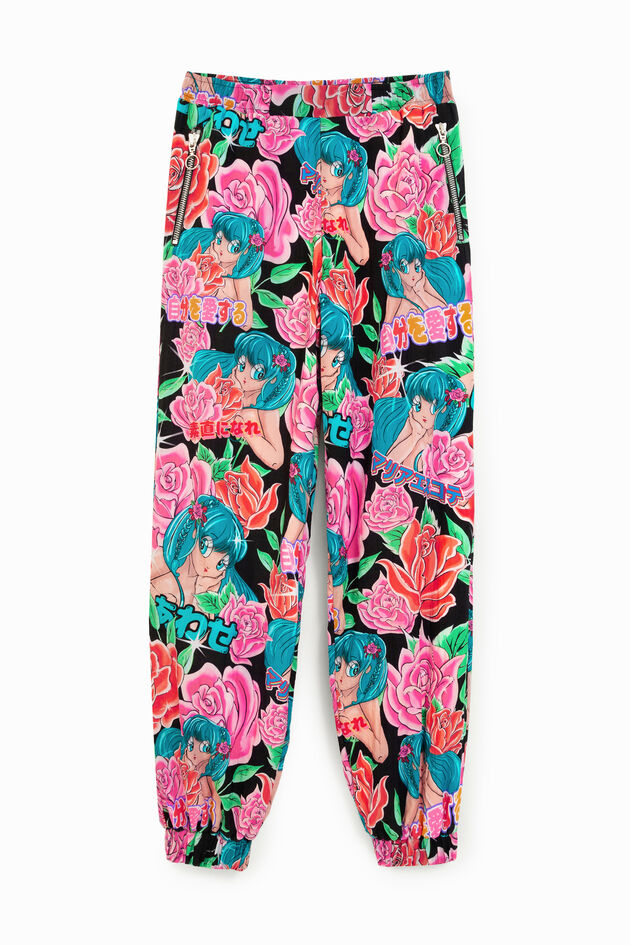 Floral jogger trousers