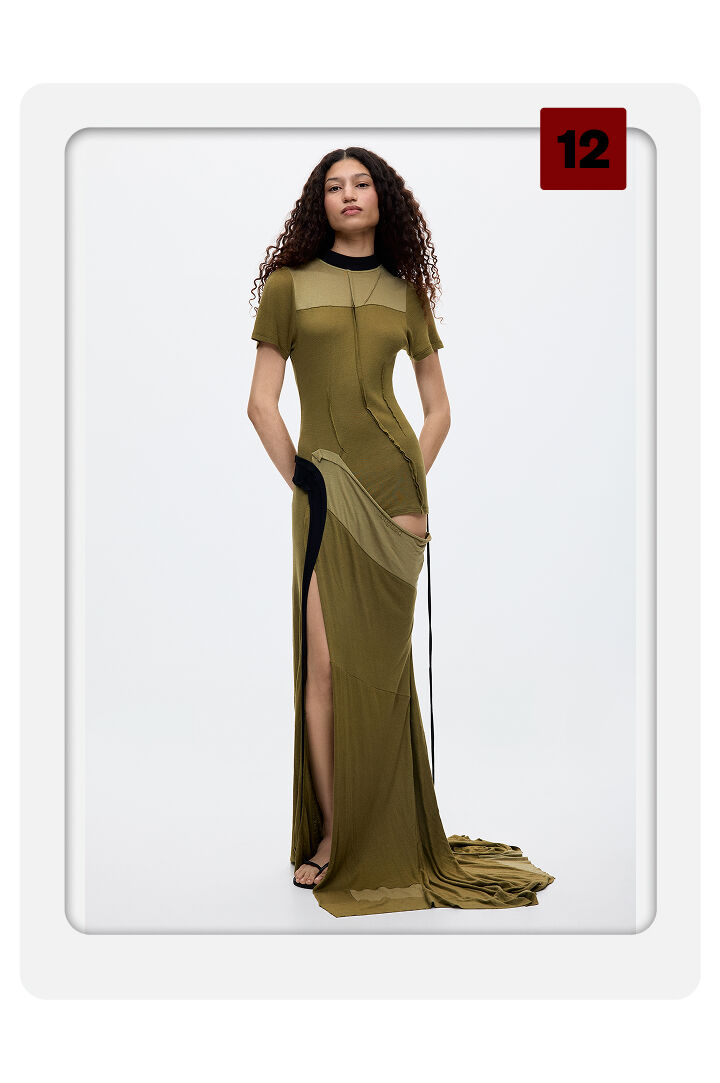Vestido Largo asim&eacute;trico Ottolinger