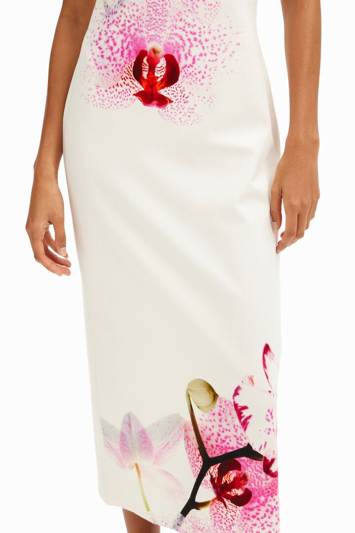 Robe midi orchidées M. Christian Lacroix | Desigual