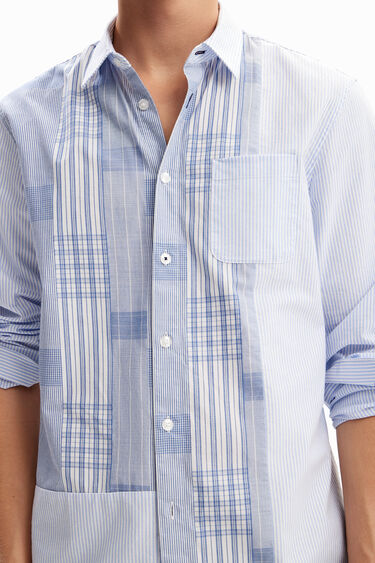 Plaid patchwork shirt | Desigual