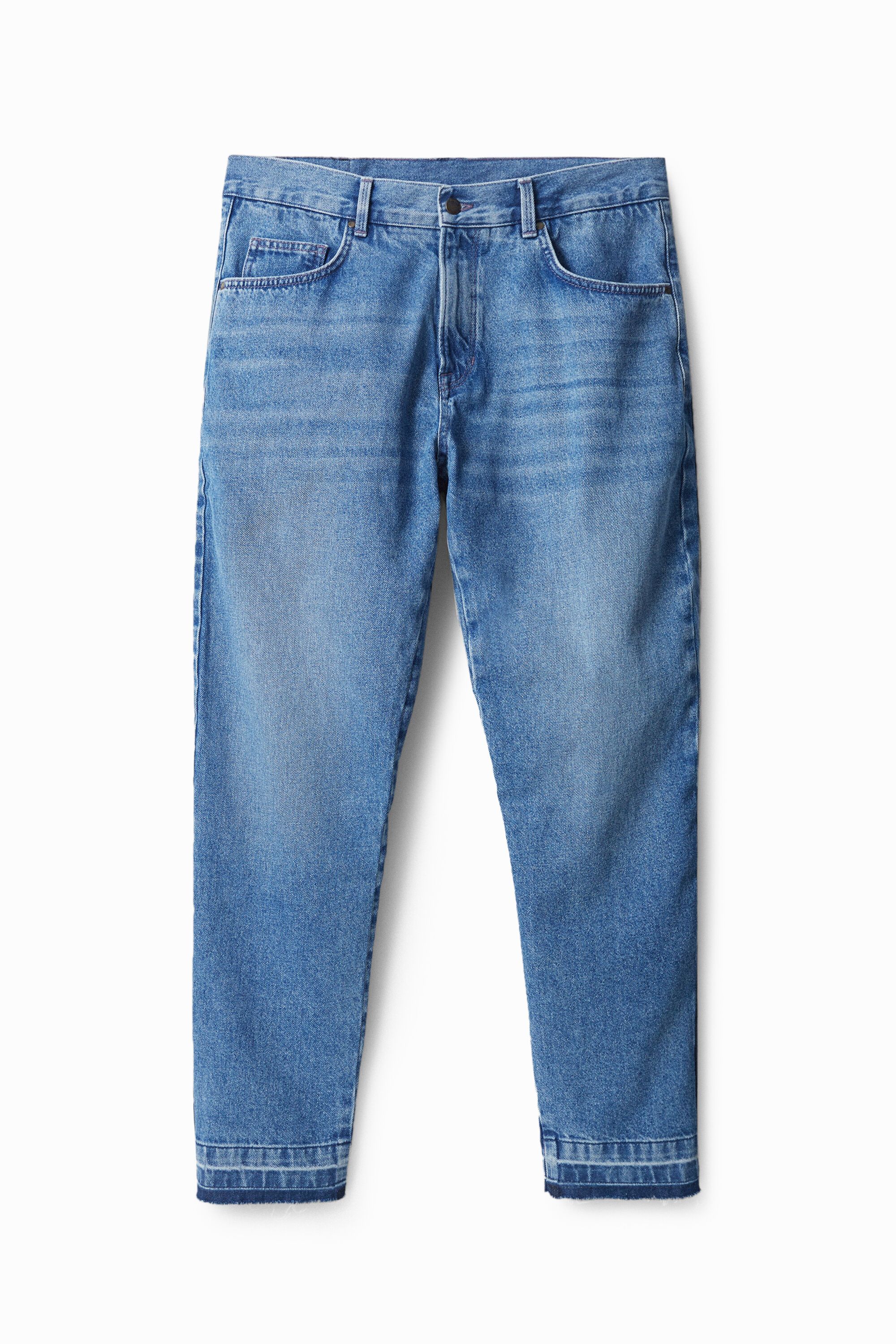 Desigual Hybrid Denim Trousers In Blue