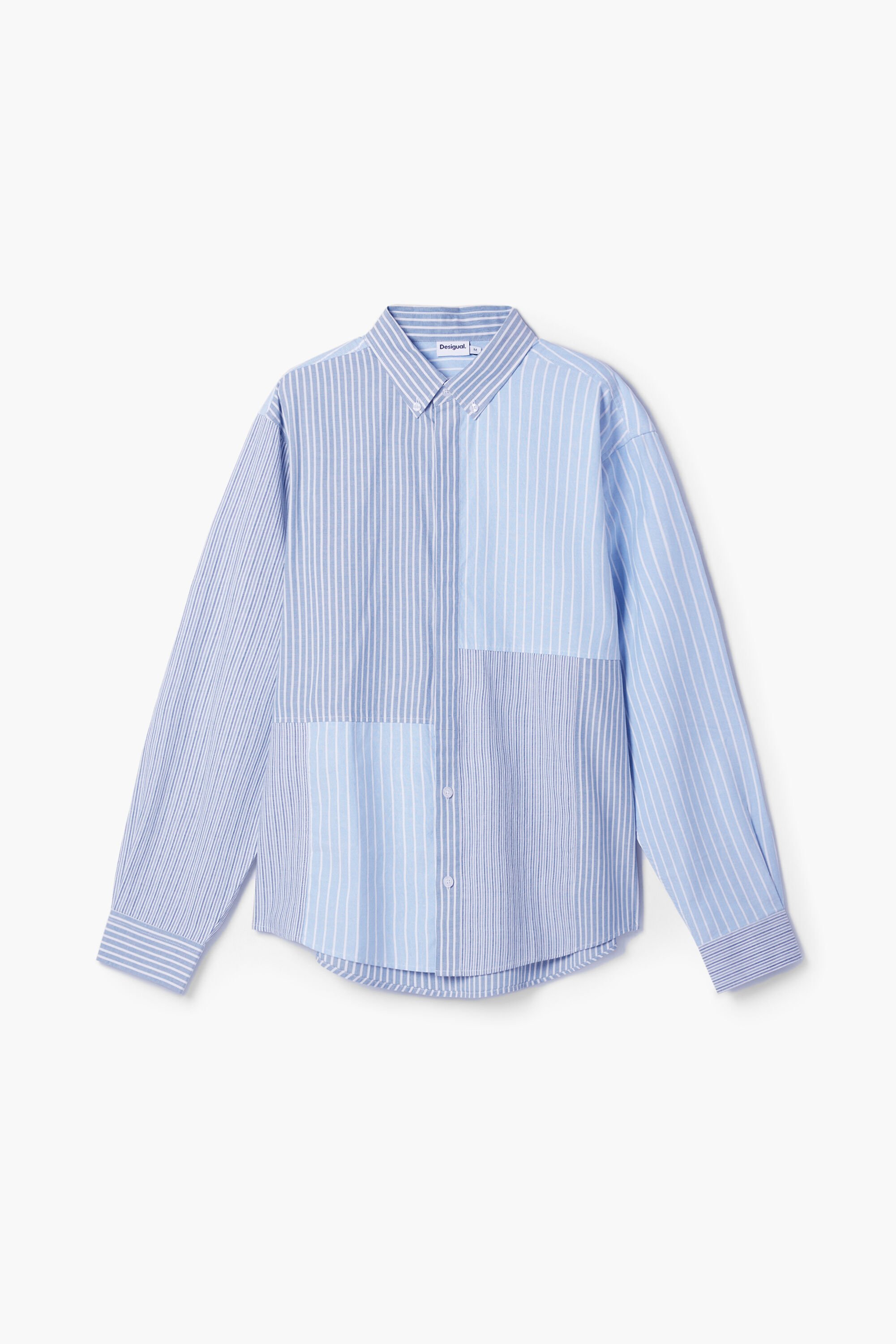 Desigual, Gestreiftes Hemd, Herren, Baumwolle, Schwarz, S