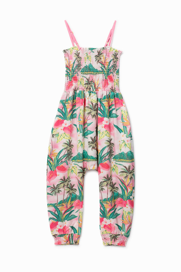 Long Hawaiian jumpsuit with straps | Desigual