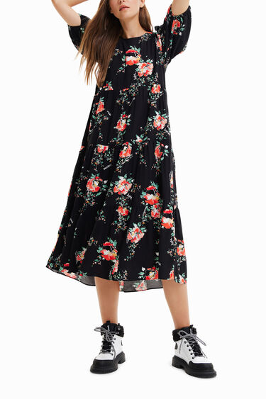 Vestido midi floral | Desigual
