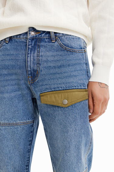 Straight patchwork jeans | Desigual