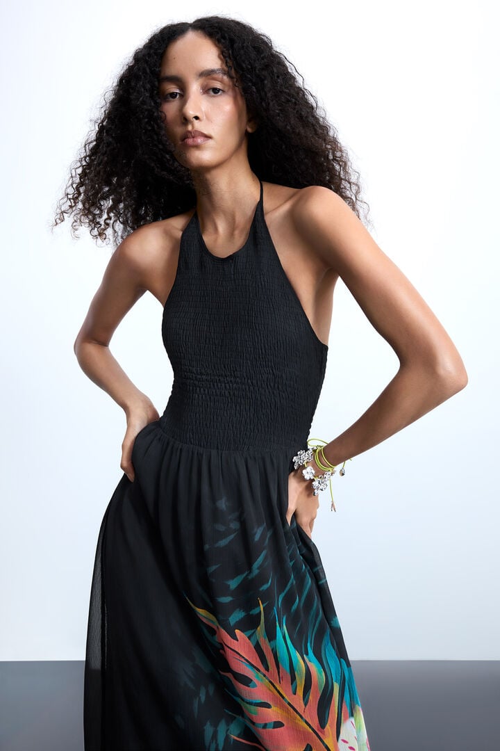 desigual beach dress Vintage Printed Halter Dress