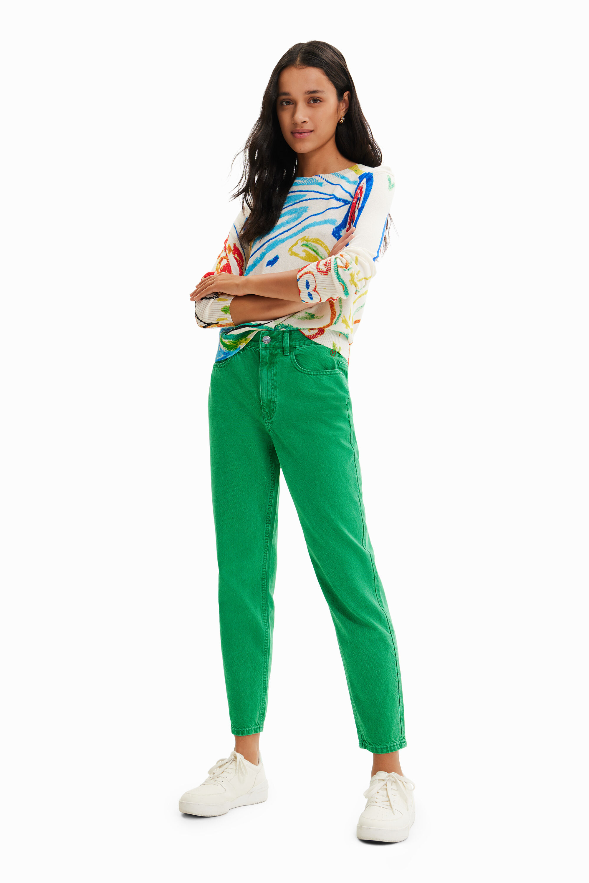 Pantalones vaqueros desigual best sale