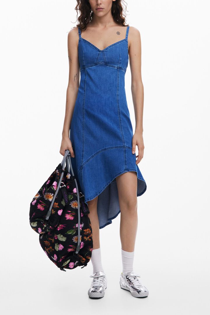 Denim midi dress
