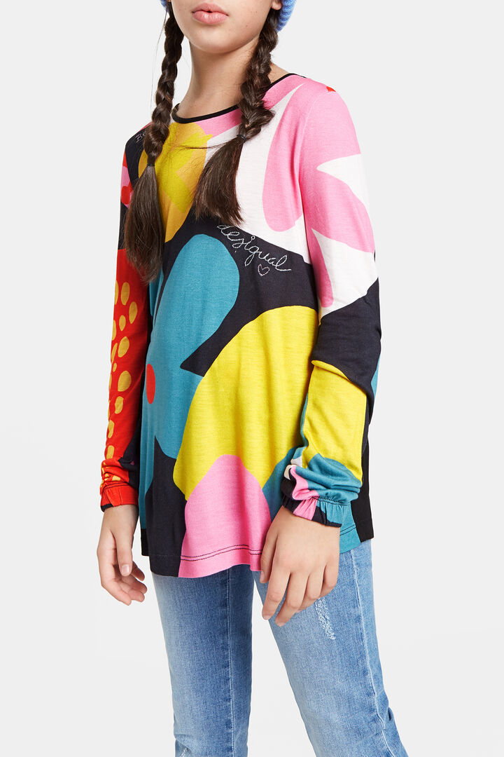 Cotton T-shirt daisies | Desigual