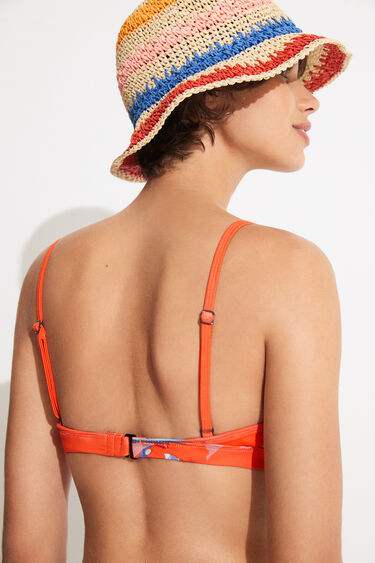 Coral triangle bikini top | Desigual