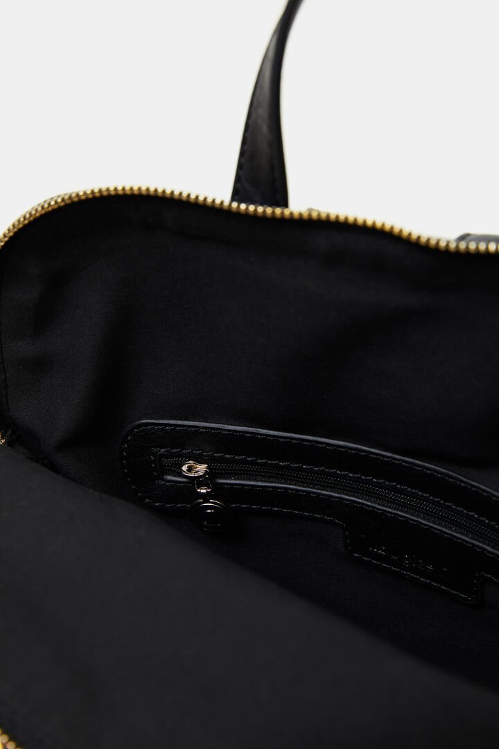 Synthetic leather embroidered floral backpack | Desigual