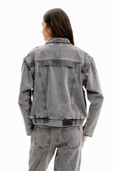Denim detachable sleeve jacket | Desigual