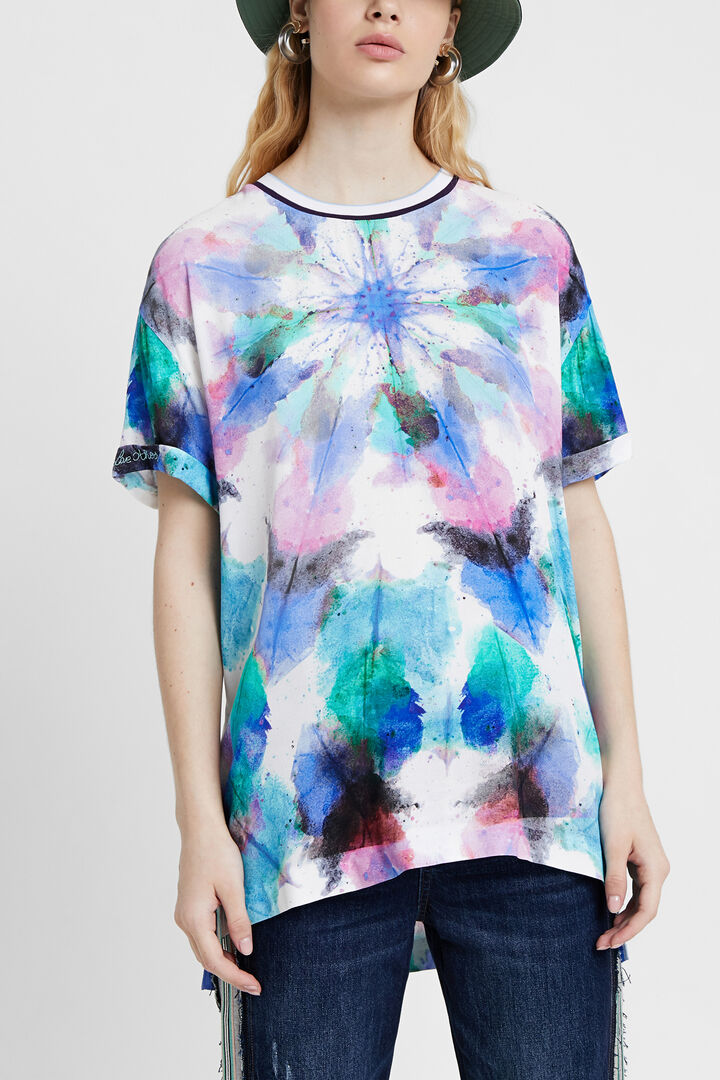 Blouse with faded tie-dye | Desigual