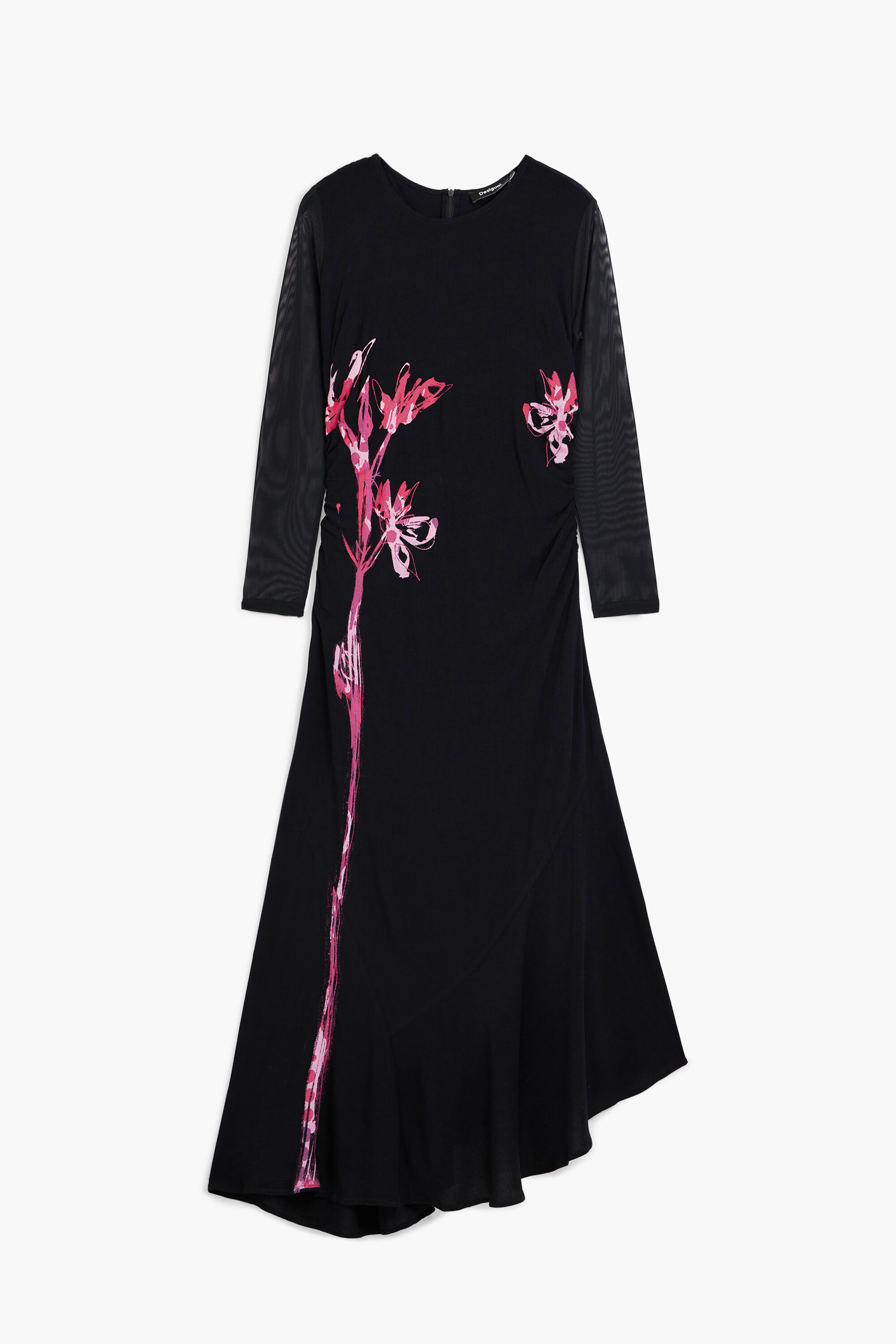 Asymmetric long lily dress