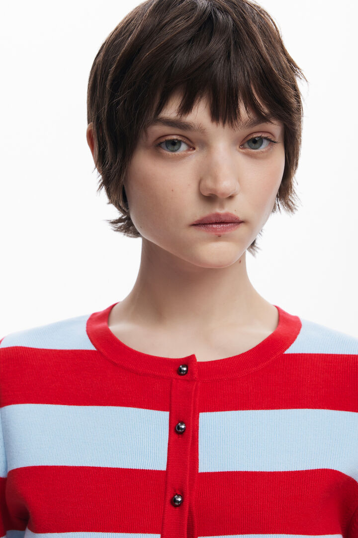 Ribbed striped cardigan | Desigual
