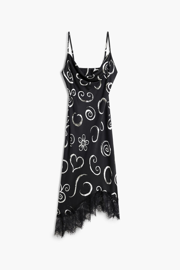 Short printed strappy dress