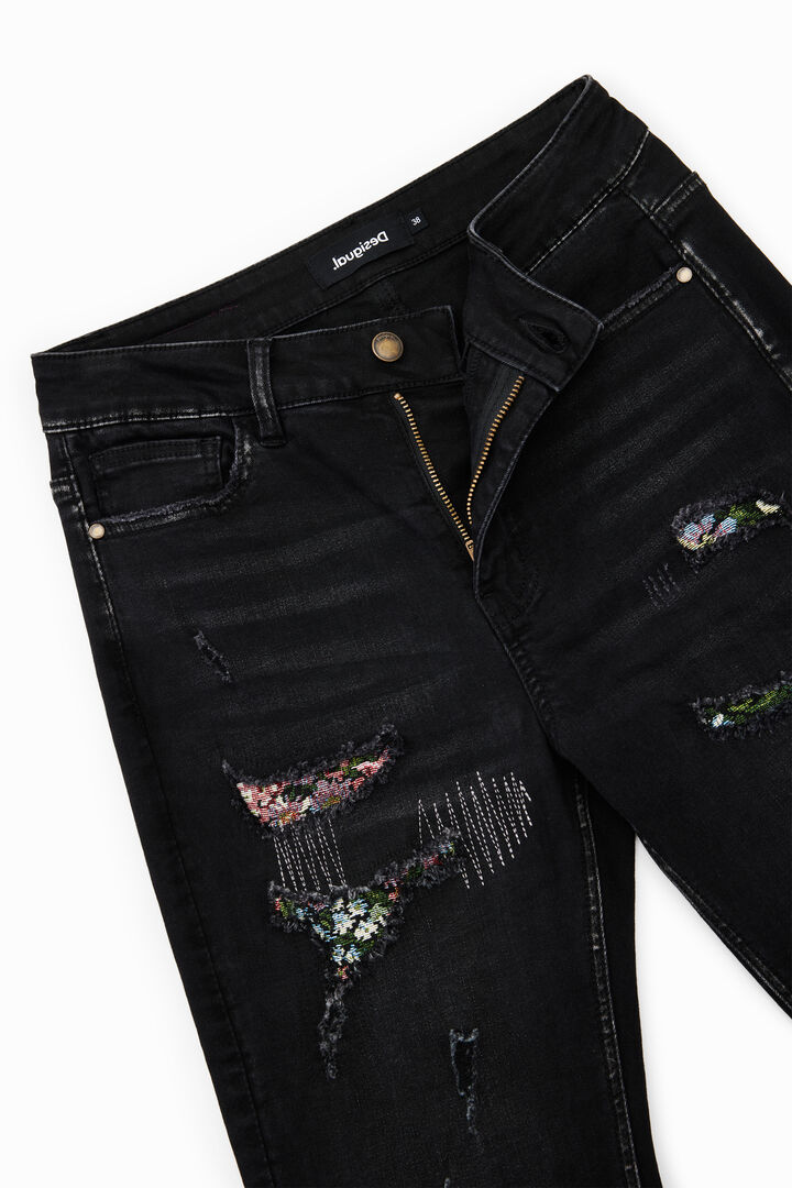 Roztrhané skinny džíny | Desigual