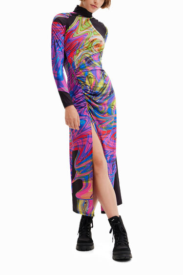 María Escoté slim midi dress | Desigual