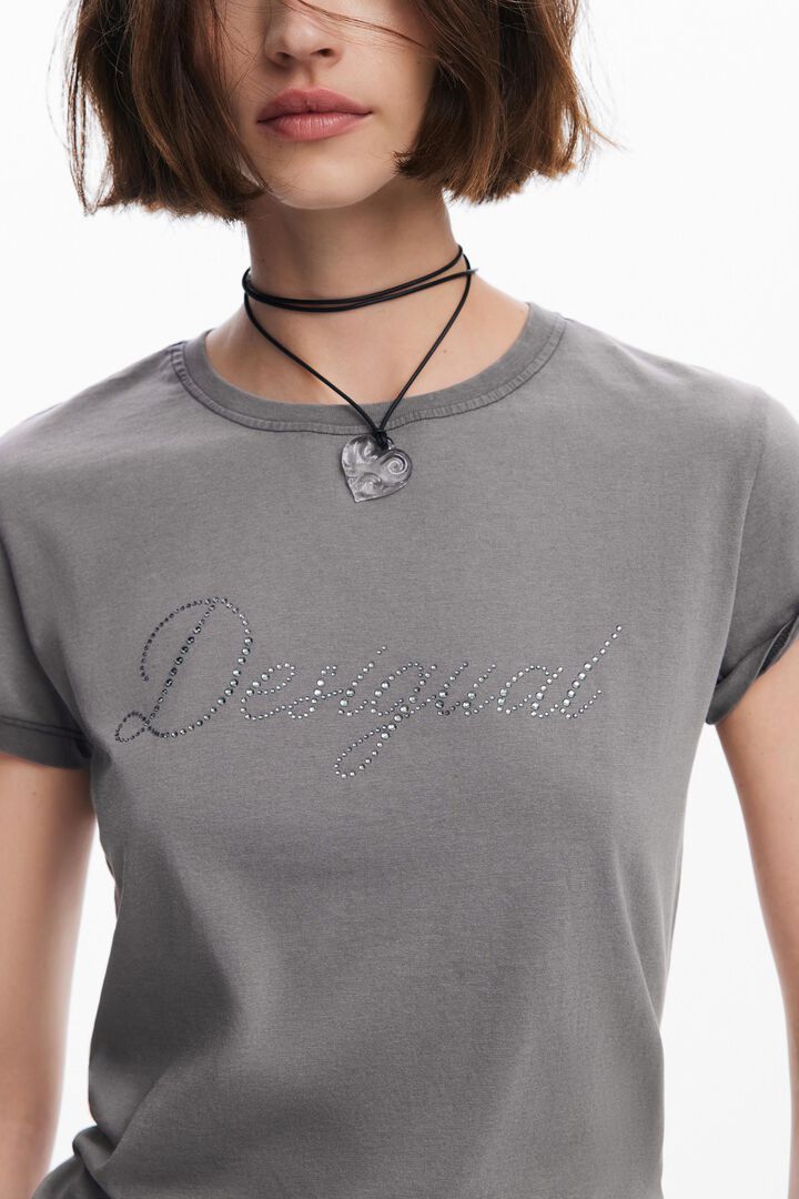 Slim rhinestone T-shirt | Desigual
