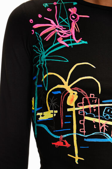 Camiseta slim corta arty | Desigual