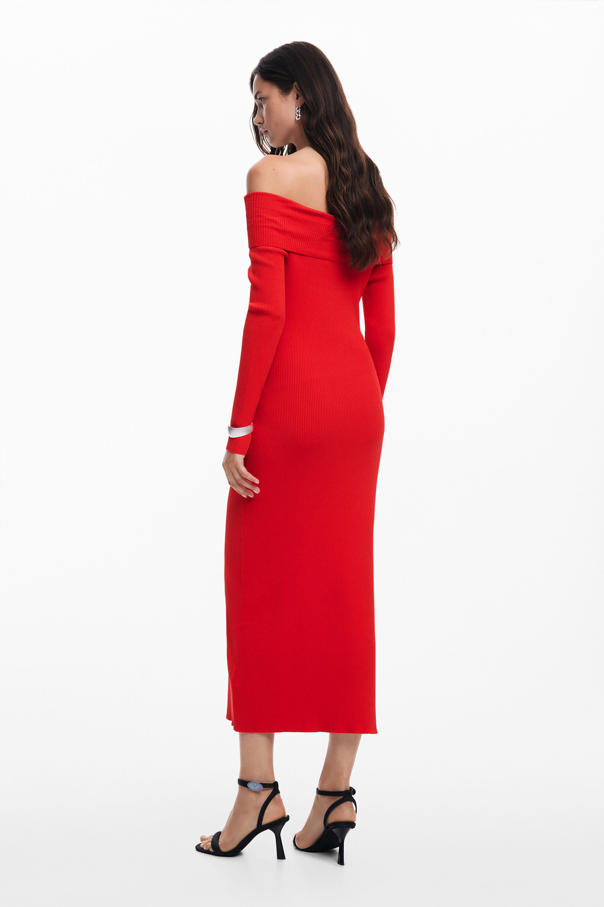 Desigual Women s Bardot Neckline Dress Red