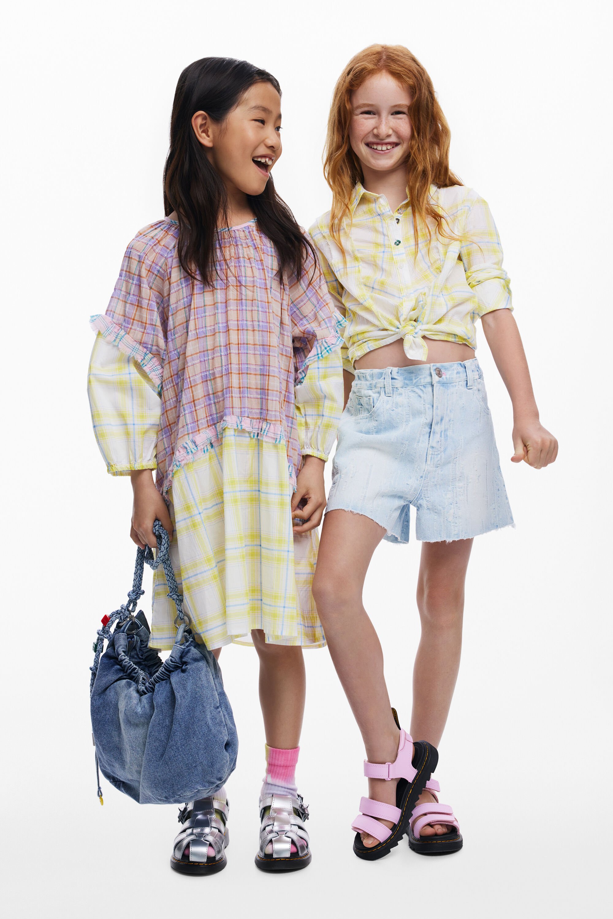 Desigual Buble geruite blouse - YELLOW