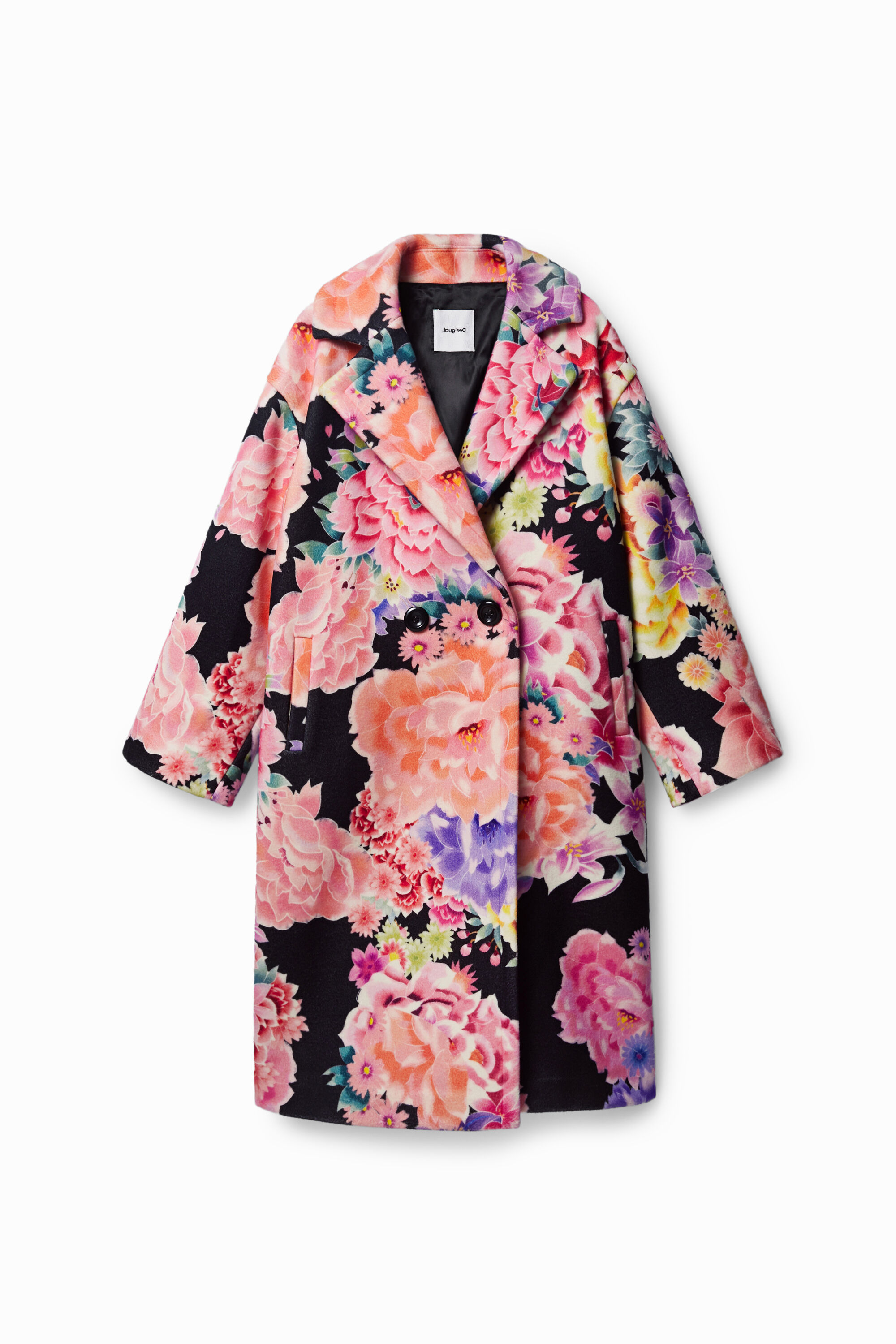 Oversize floral coat - MATERIAL FINISHES - U