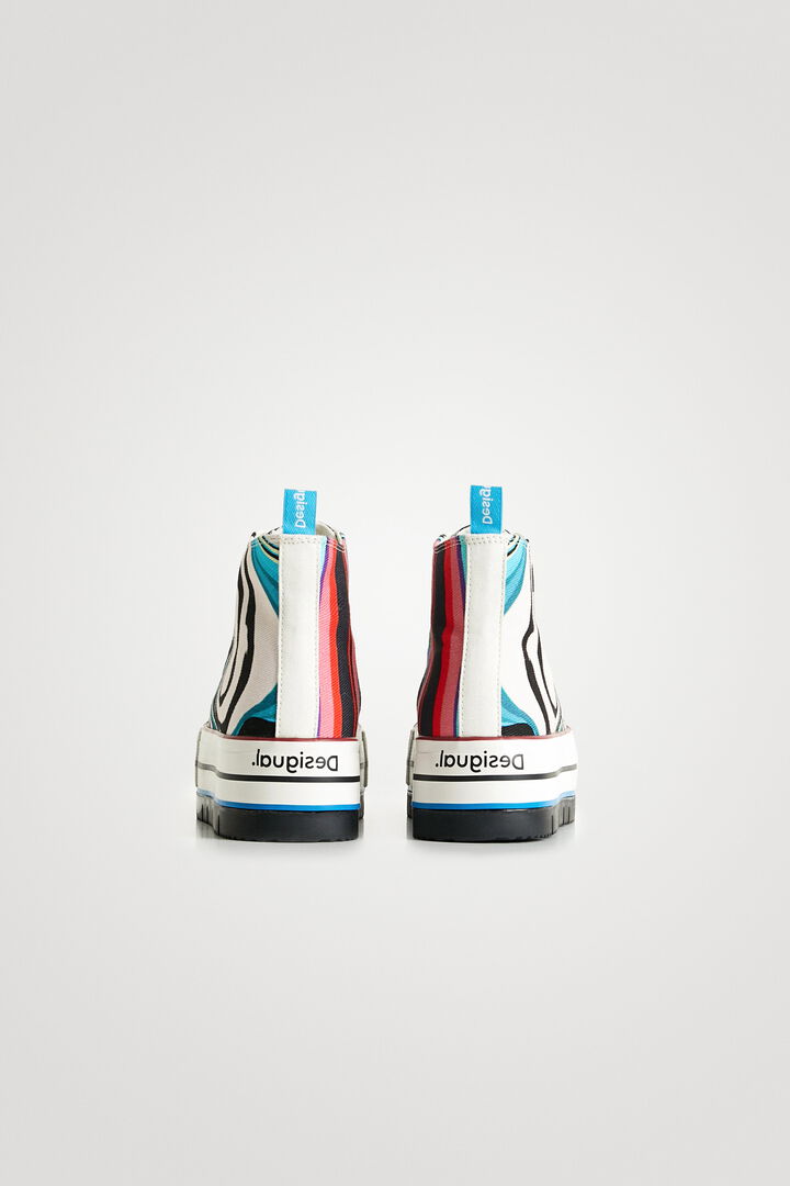 Psychedelic high-top platform sneakers | Desigual