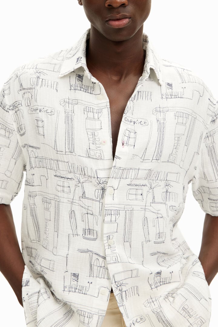 Camisa ilustraciones columnas | Desigual