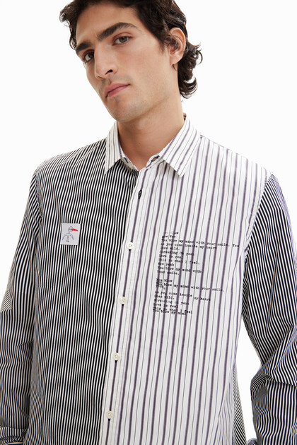 Črtasta srajca z dvema vzorcema črt