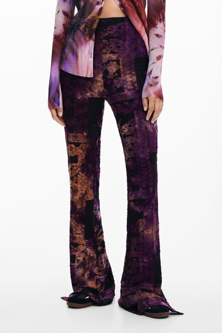 Pantalón campana devoré | Desigual