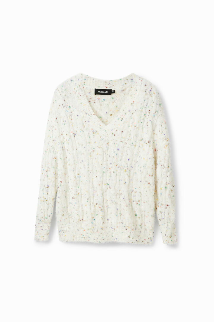 Oversize cable knit pullover | Desigual