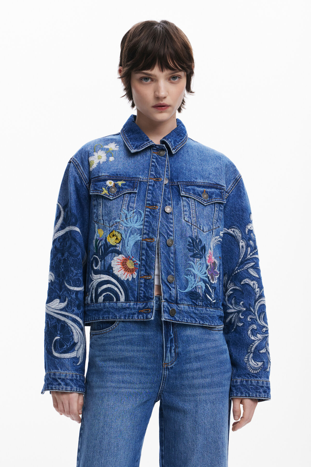 Chaqueta vaquera bordados de mujer I